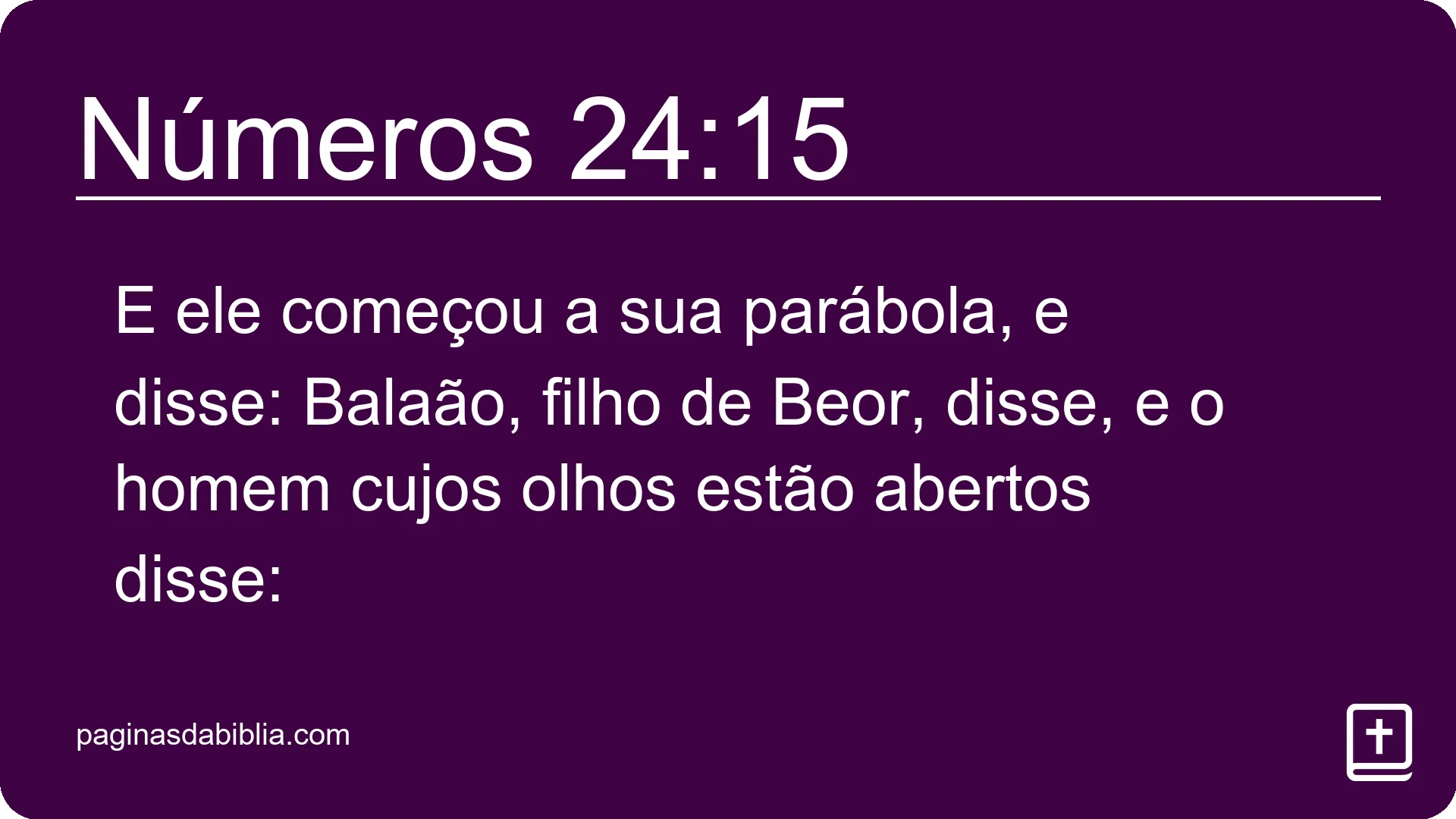 Números 24:15