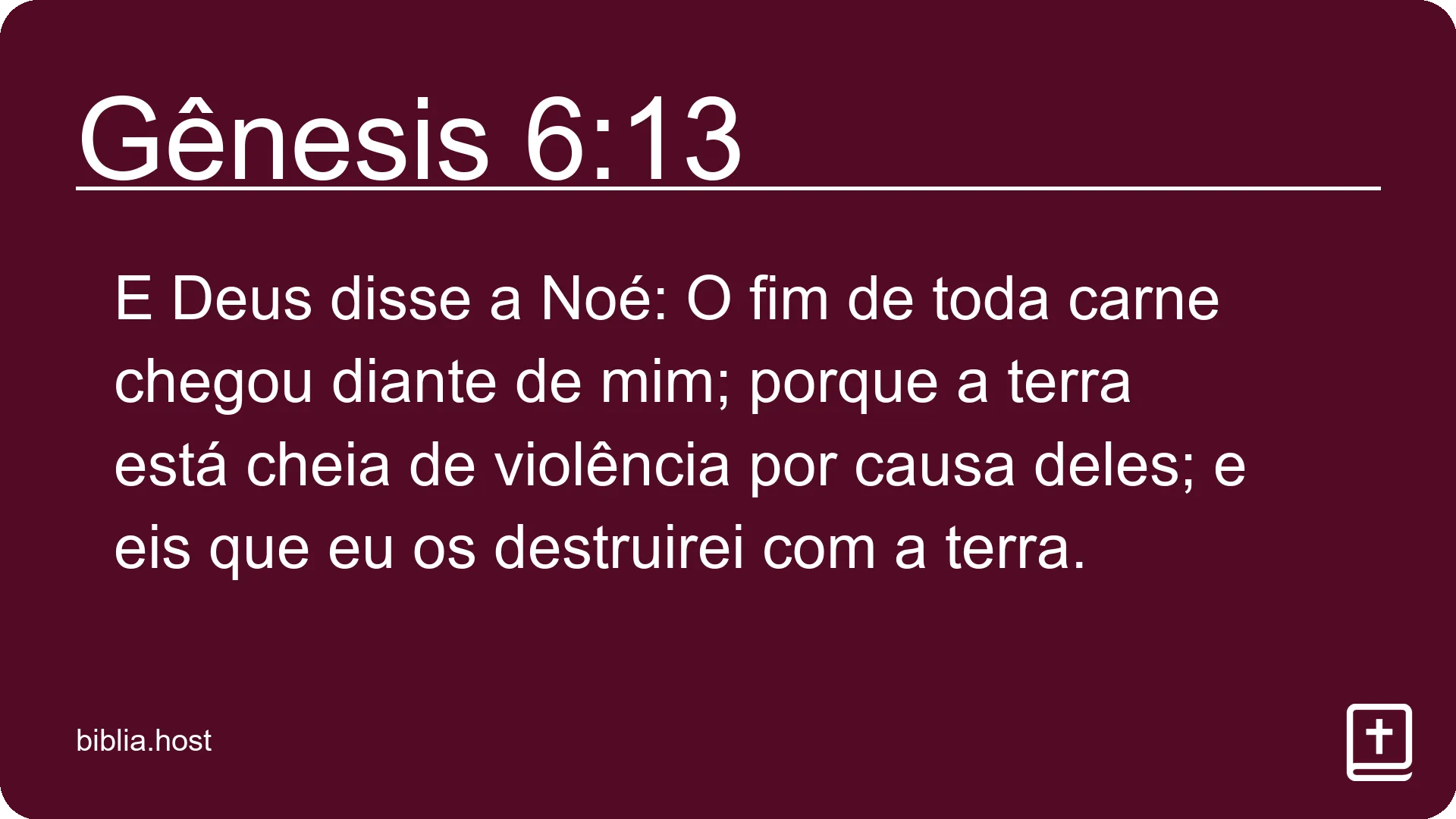 Gênesis 6:13