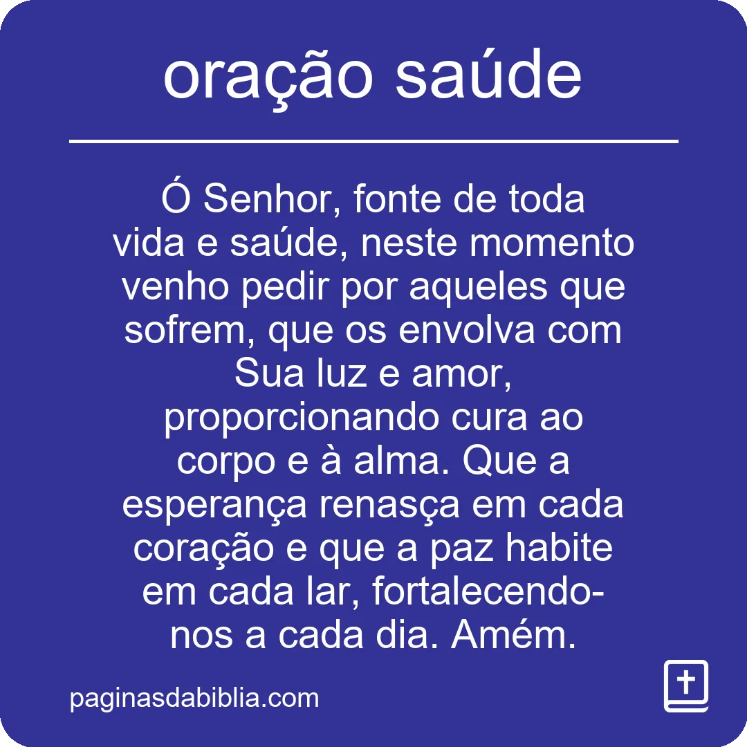 oração saúde