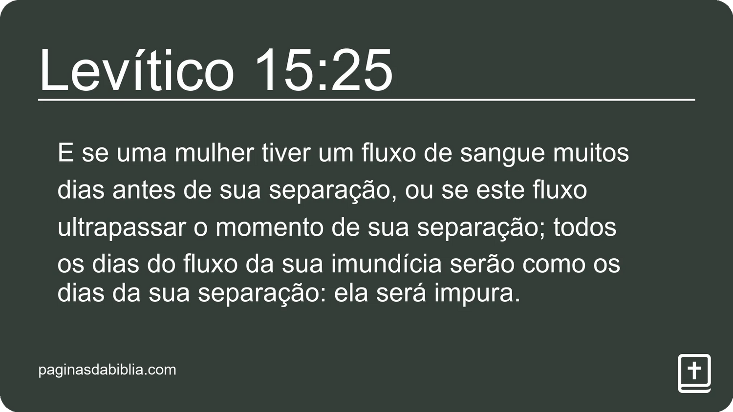 Levítico 15:25