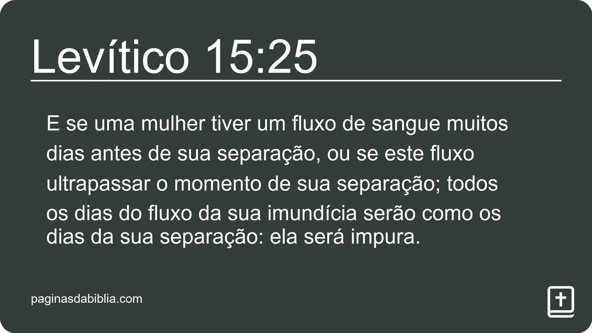 Levítico 15:25