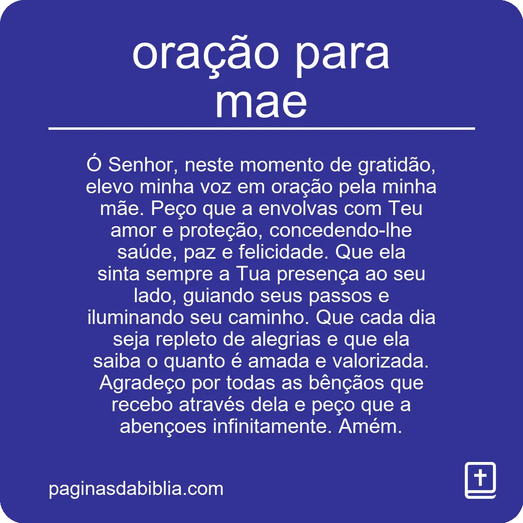 oração para mae