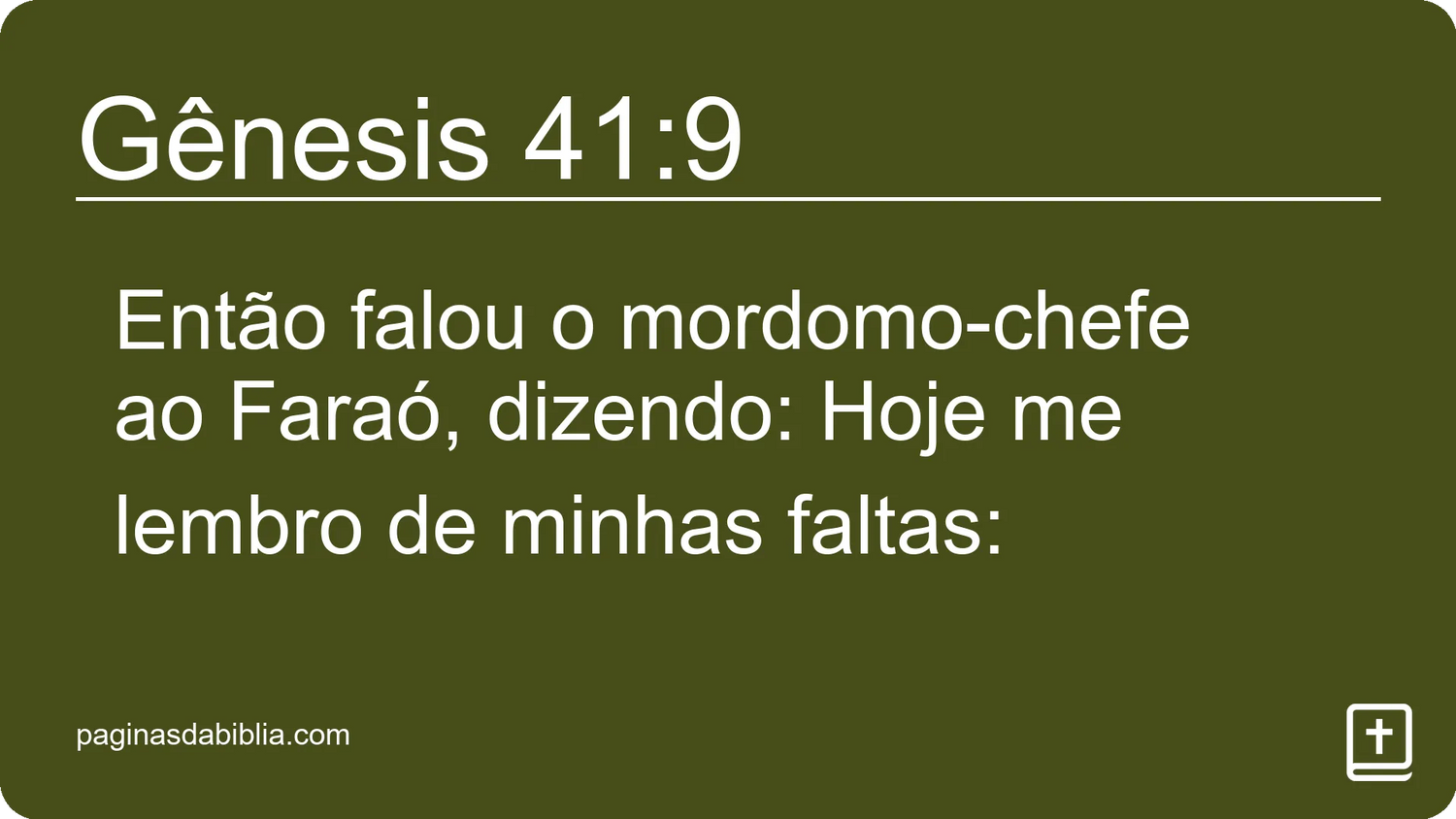 Gênesis 41:9