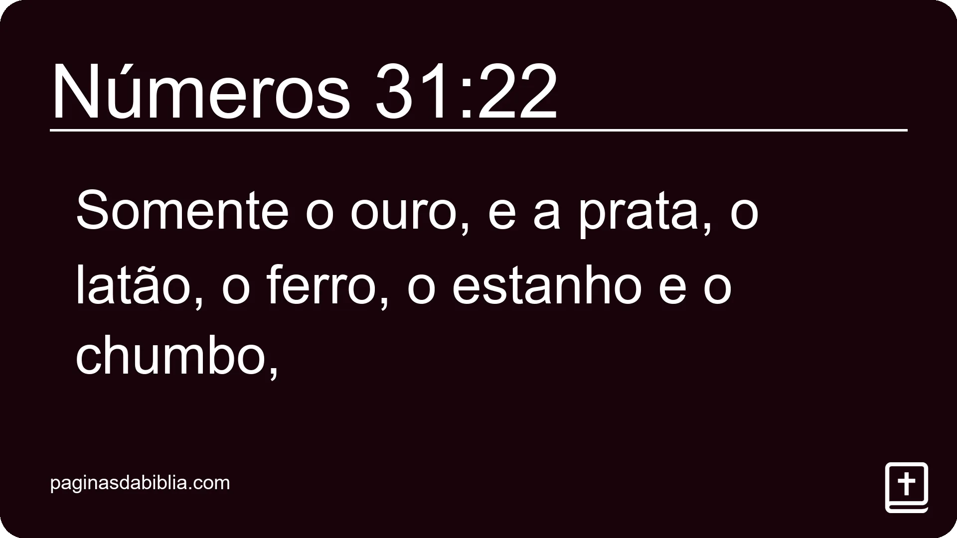 Números 31:22