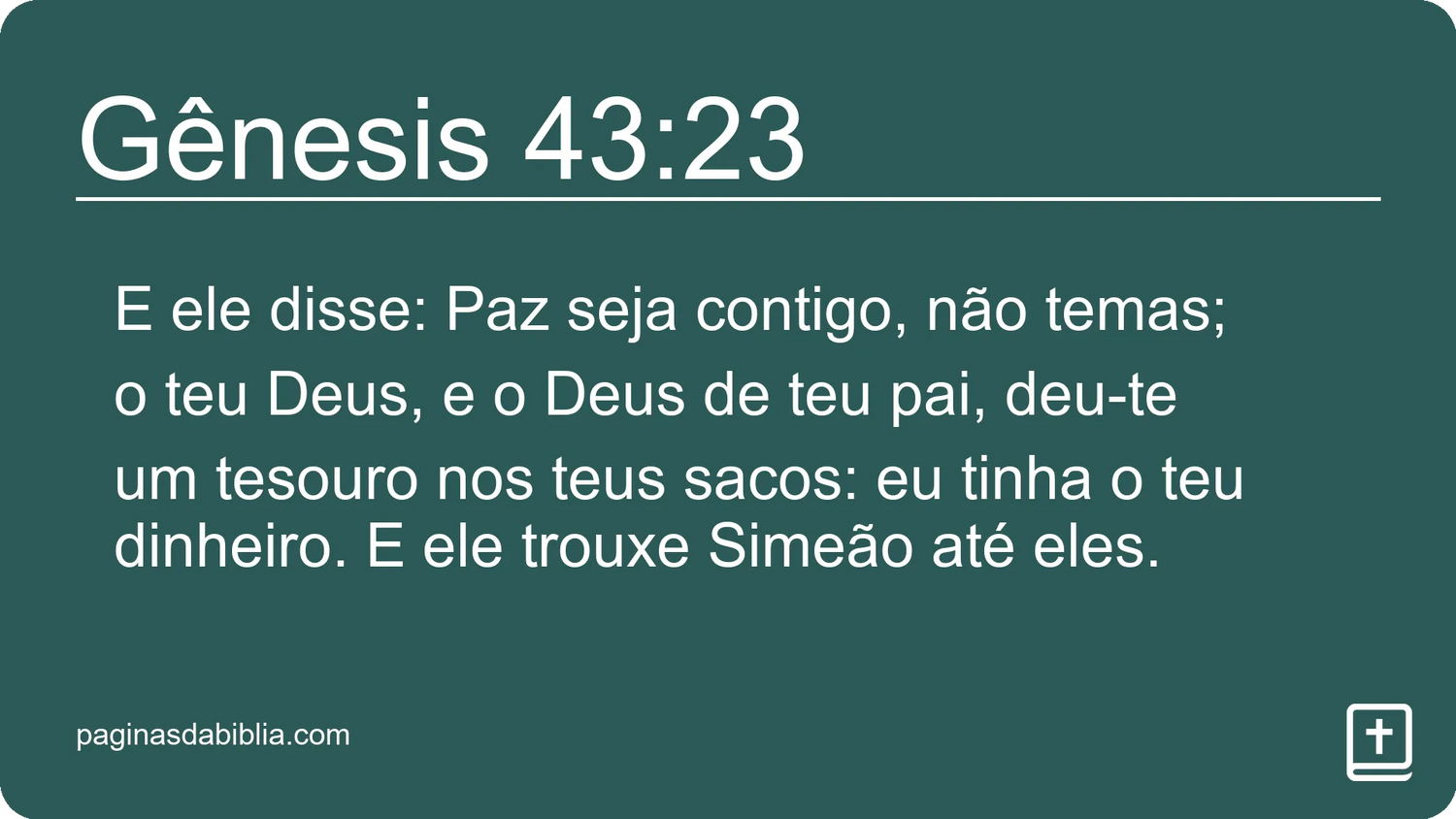 Gênesis 43:23