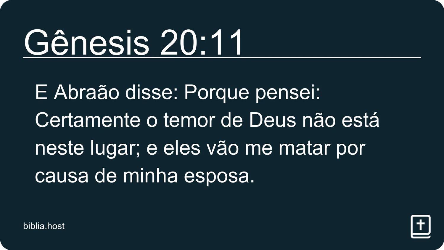 Gênesis 20:11