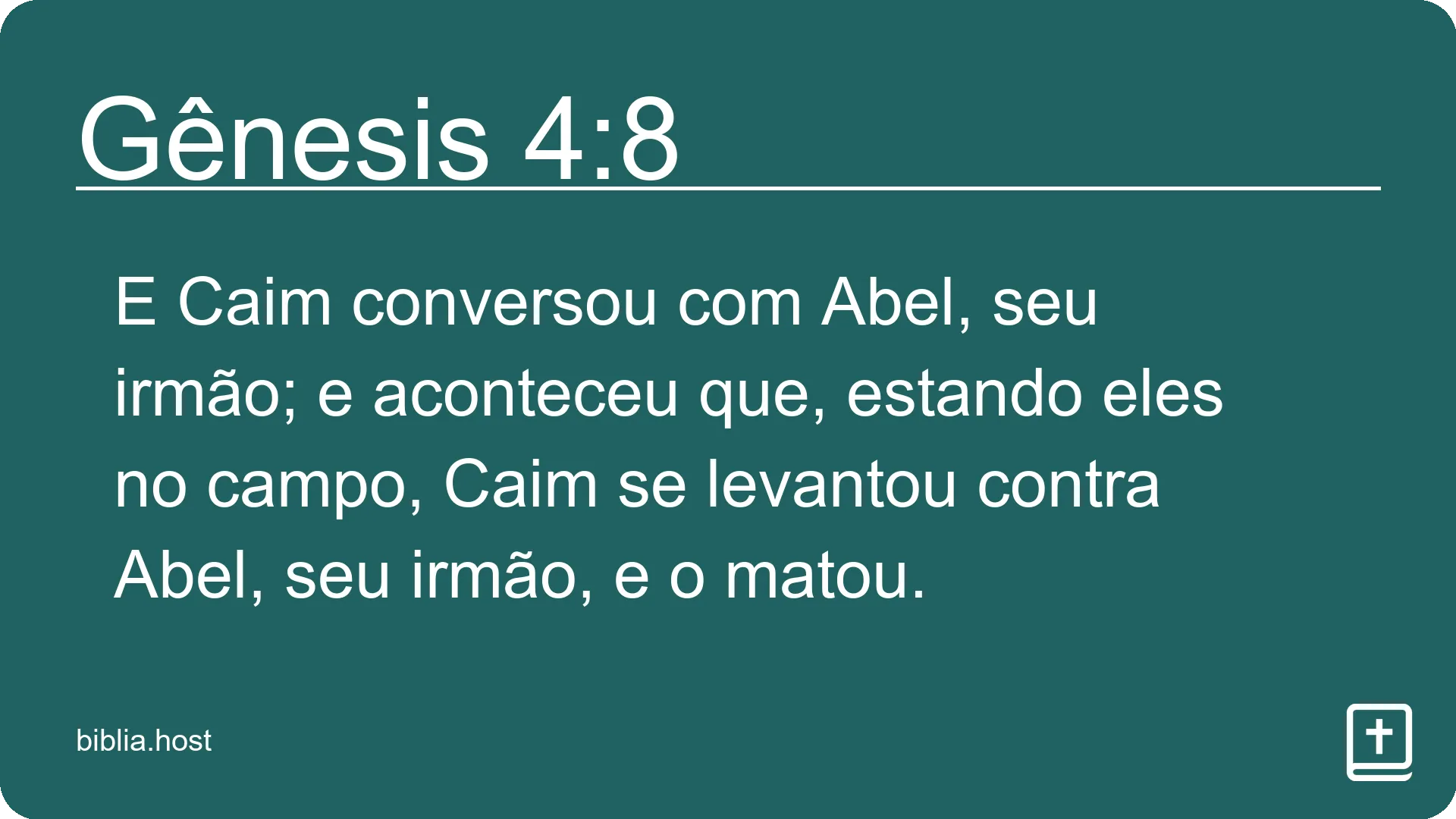 Gênesis 4:8