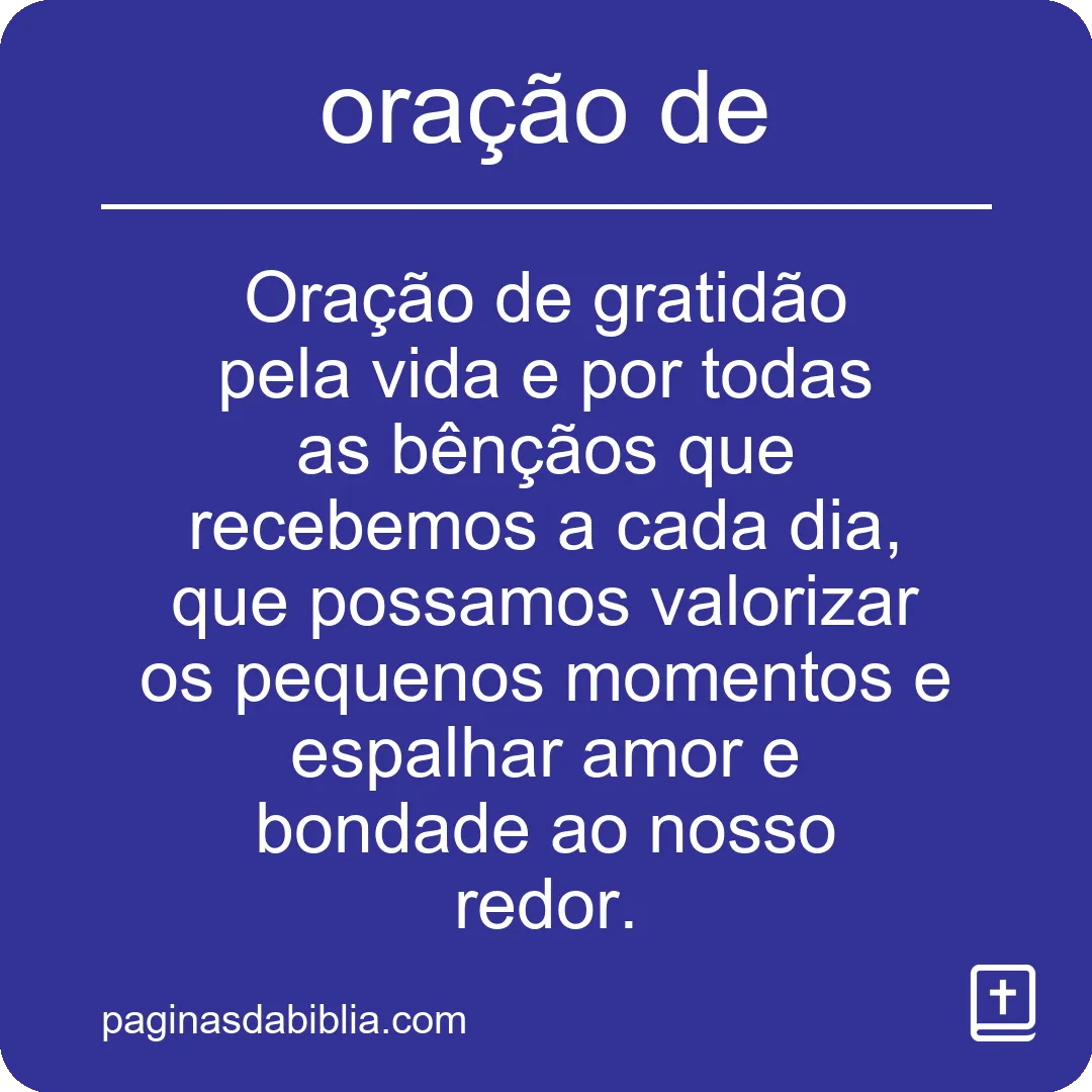 oração de