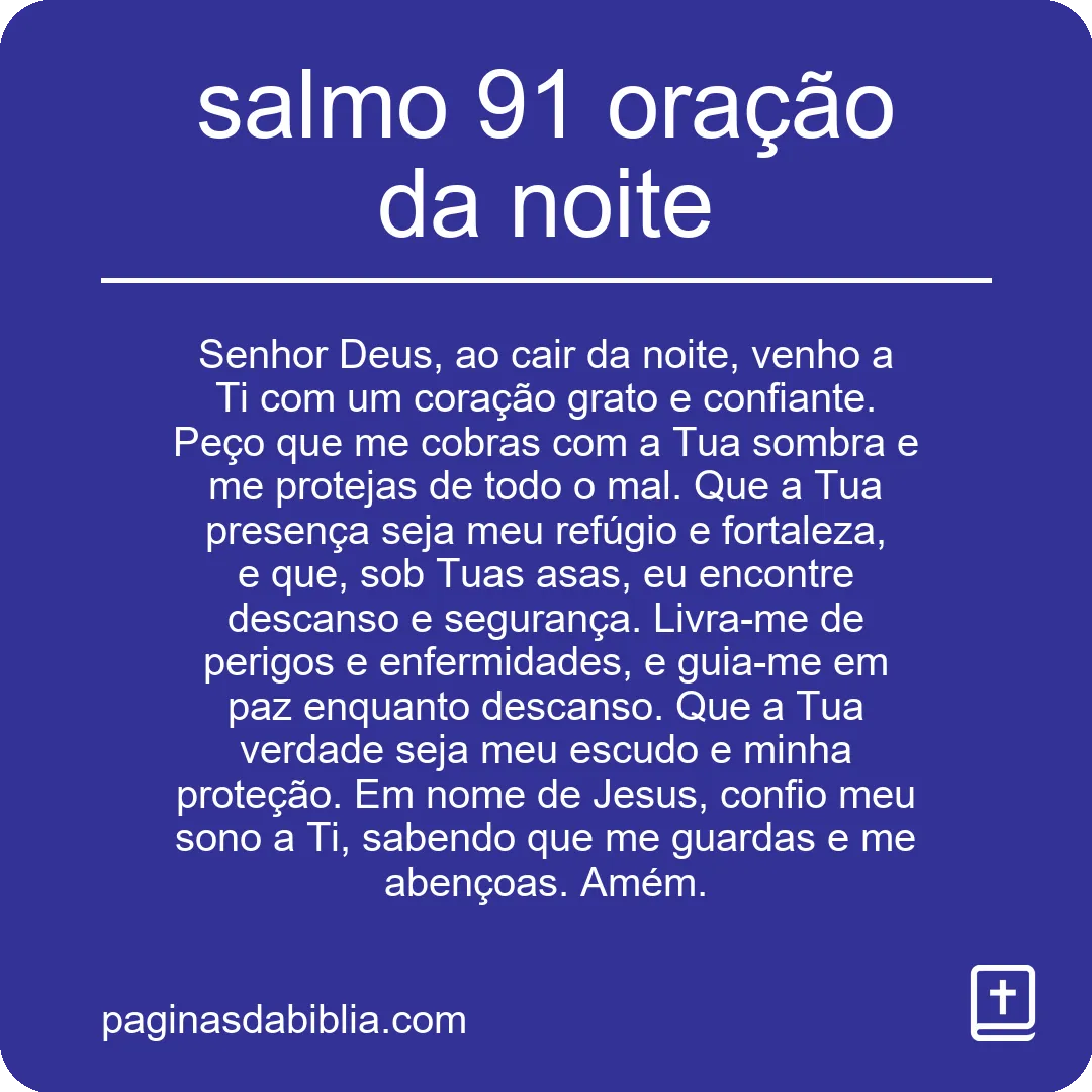 salmo 91 oração da noite