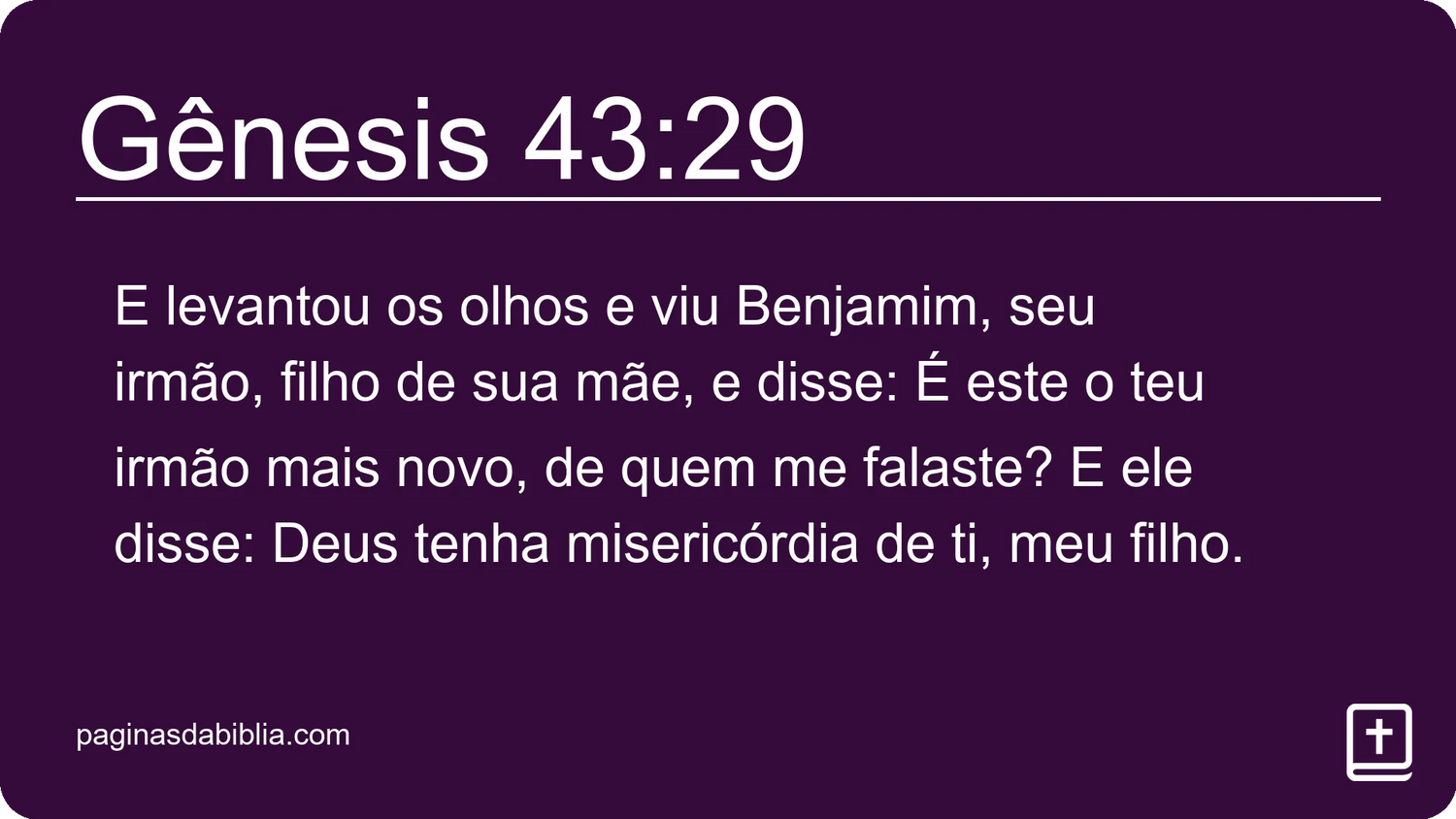 Gênesis 43:29