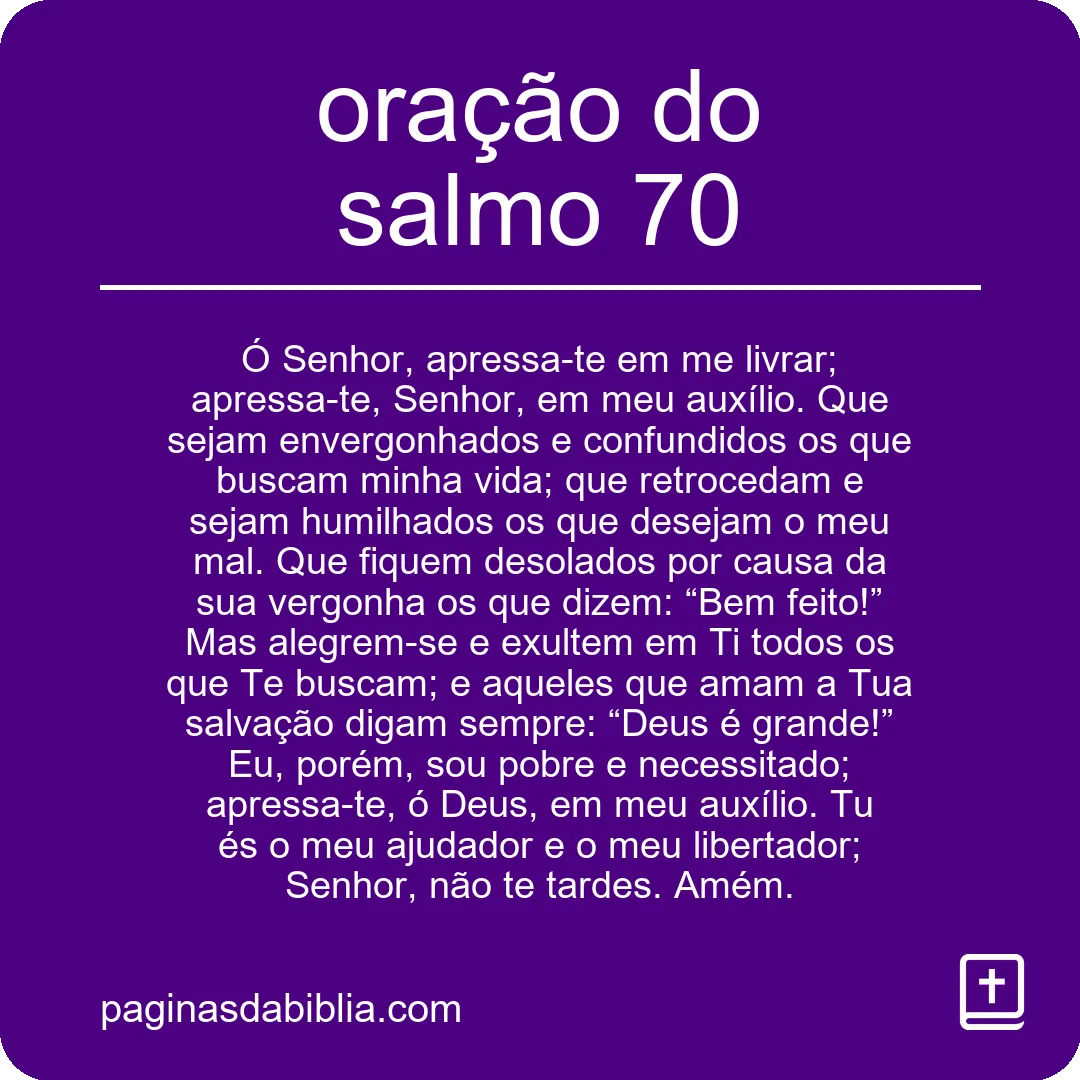 oração do salmo 70