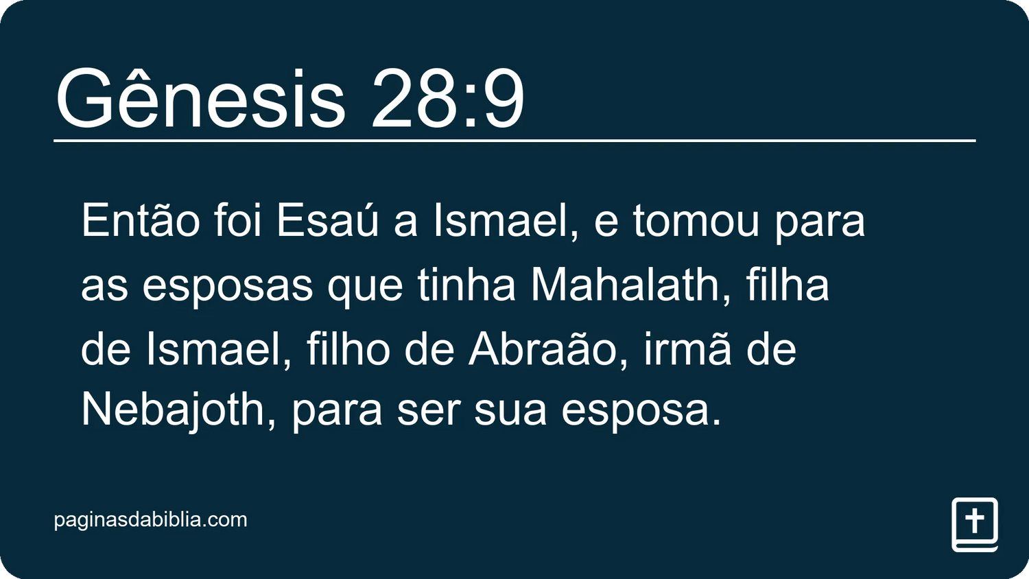 Gênesis 28:9