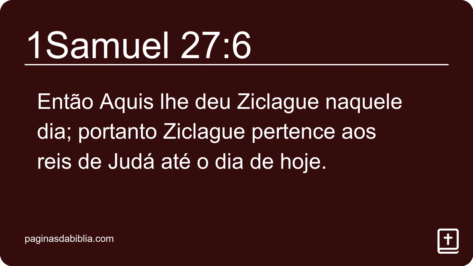 1Samuel 27:6