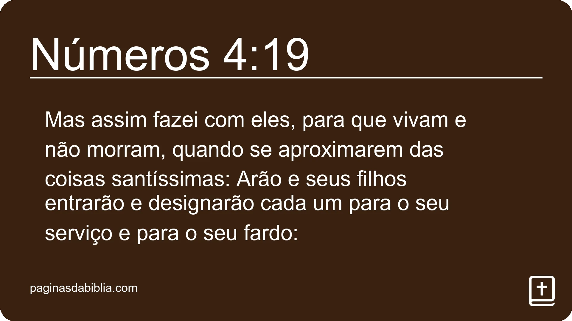 Números 4:19