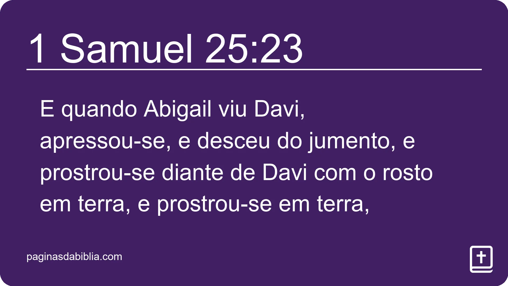 1 Samuel 25:23