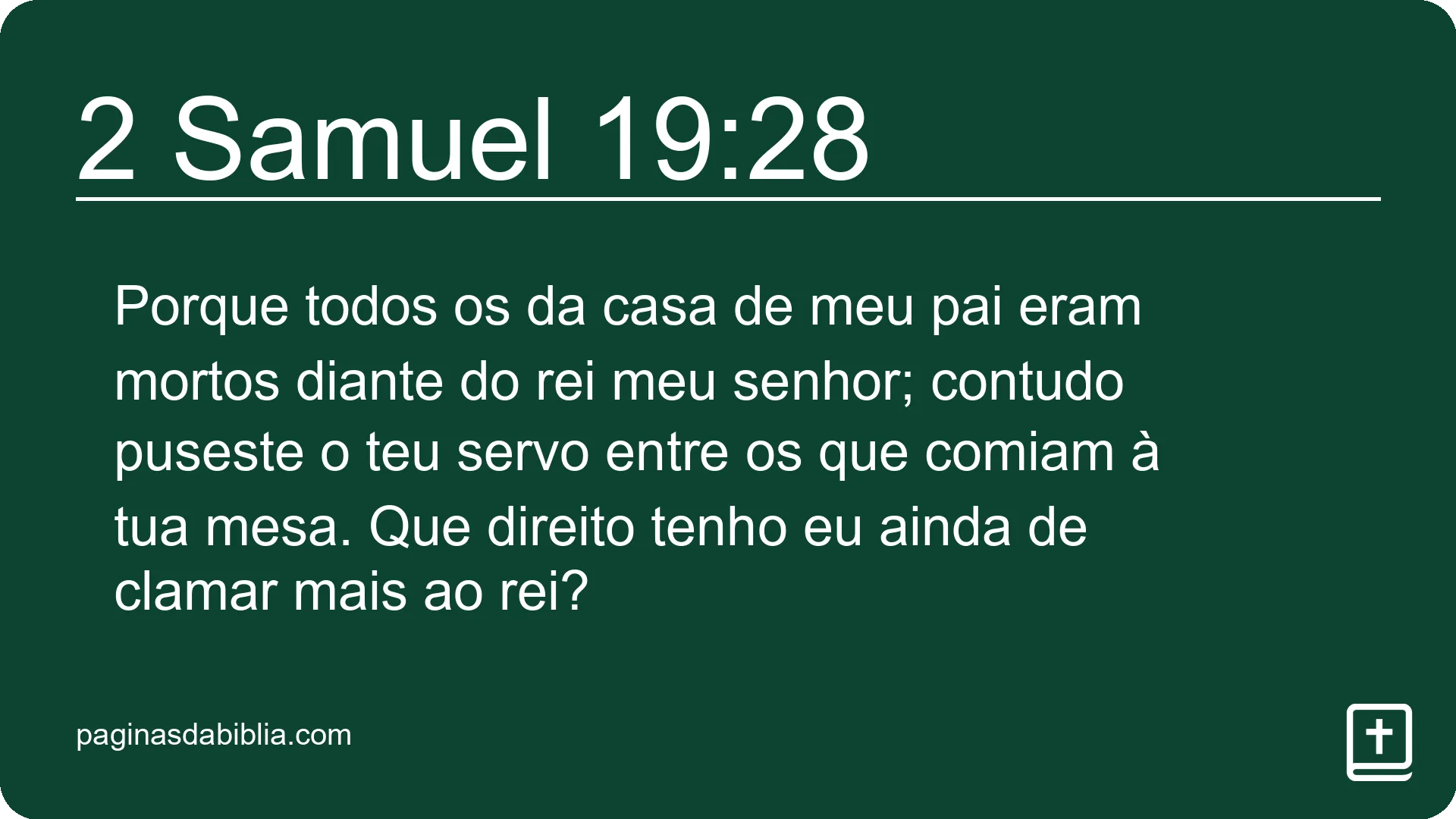 2 Samuel 19:28