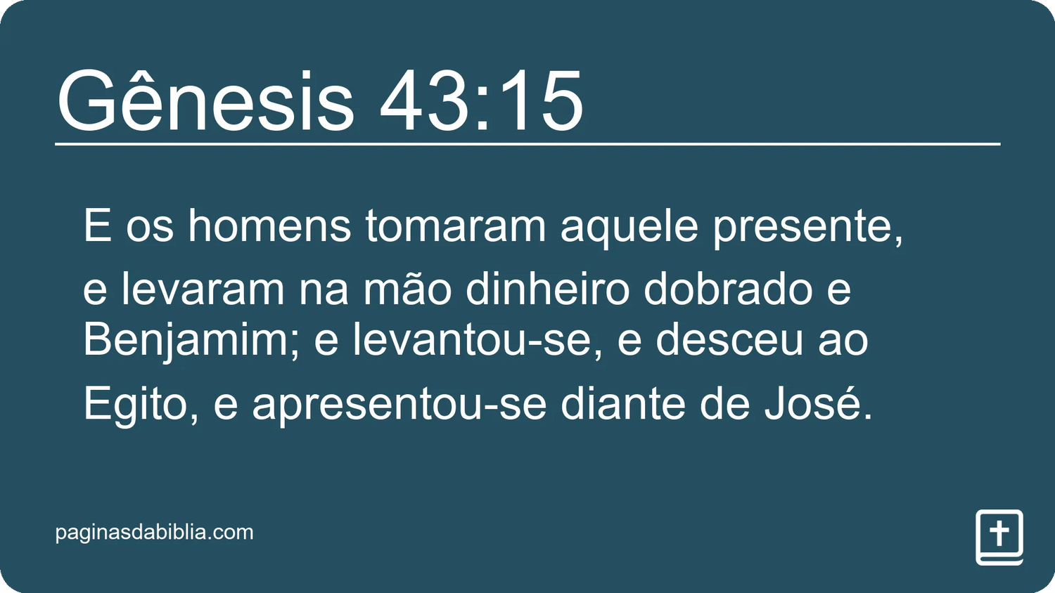 Gênesis 43:15