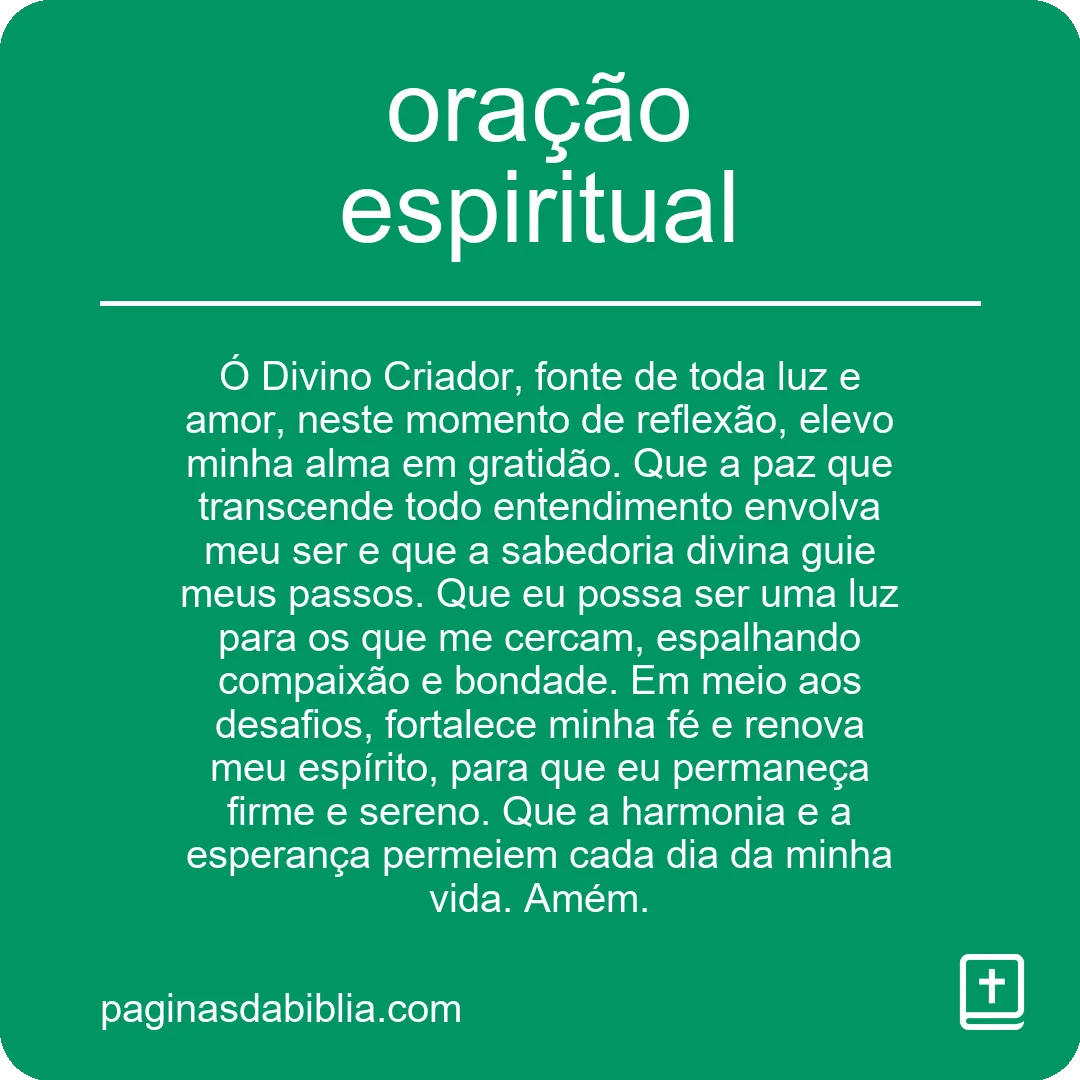 oração espiritual