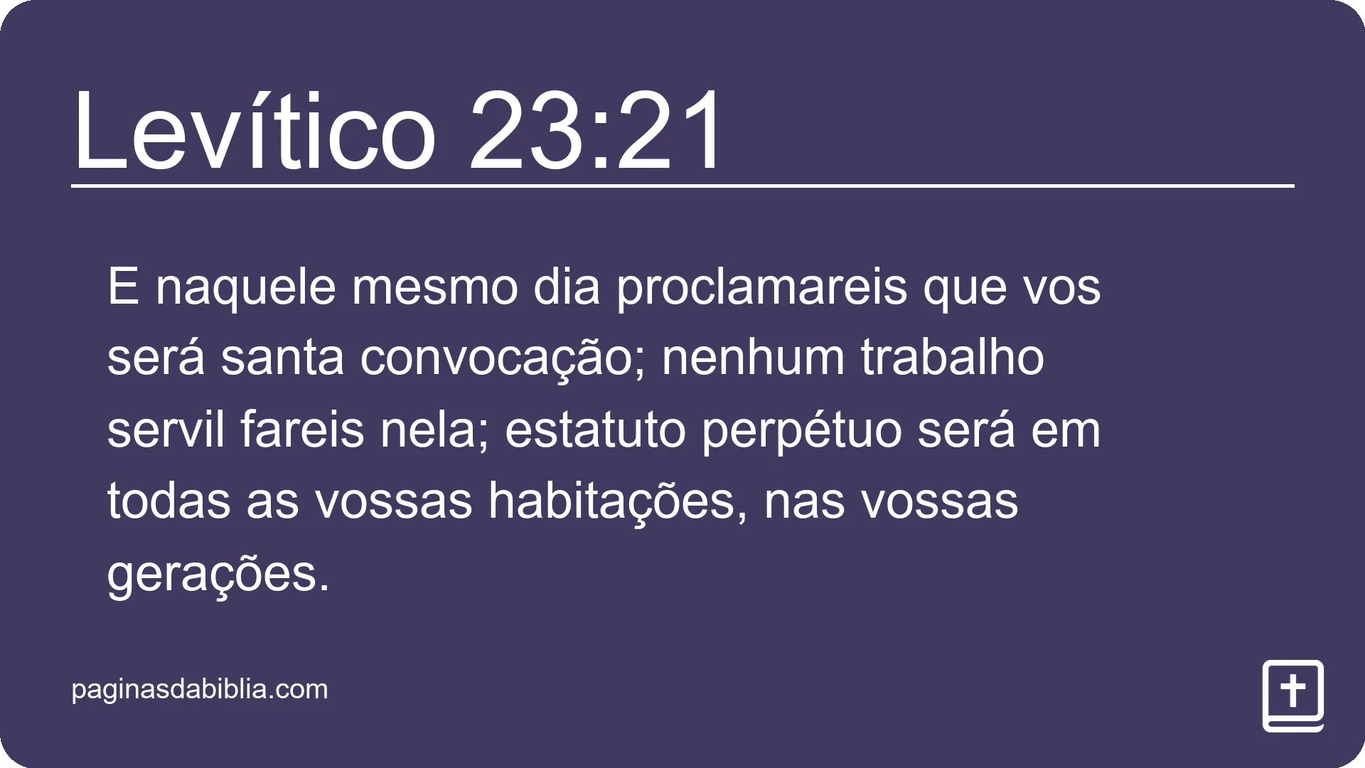 Levítico 23:21