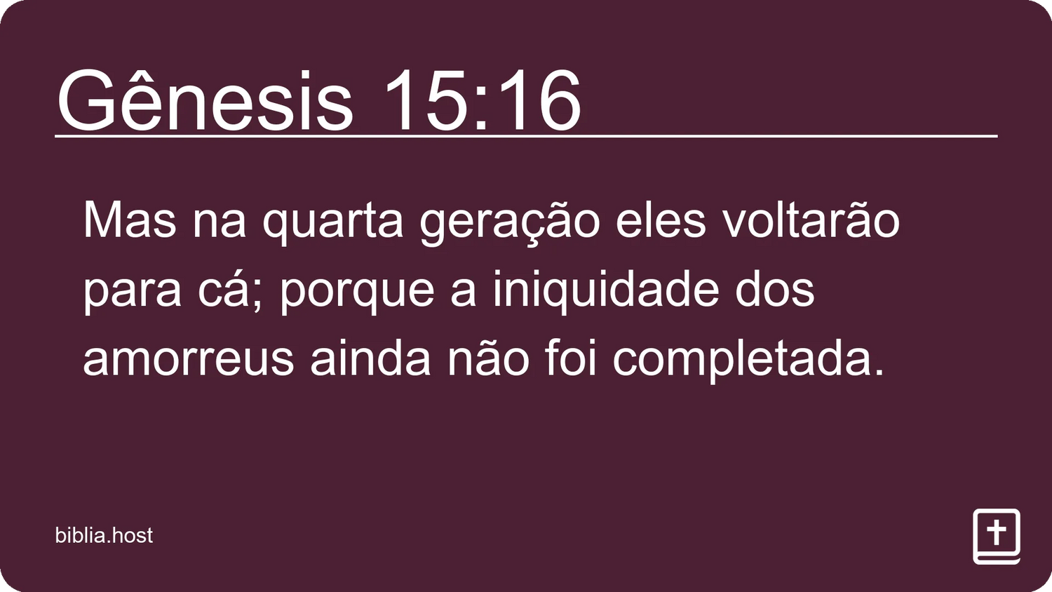 Gênesis 15:16