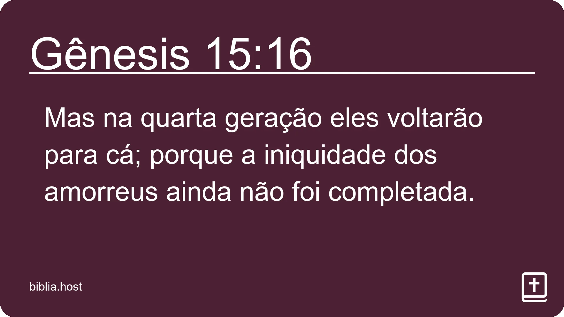 Gênesis 15:16