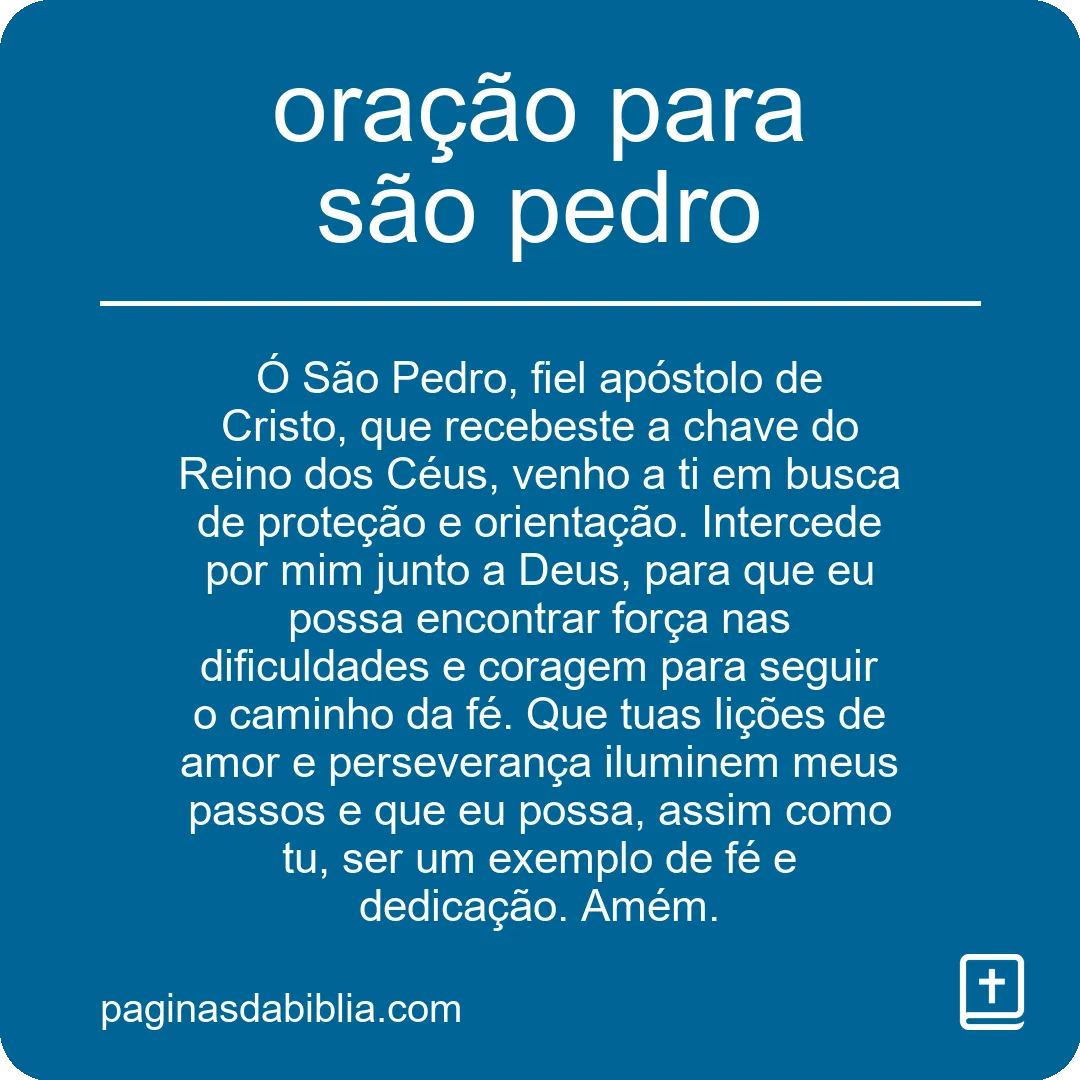 oração para são pedro