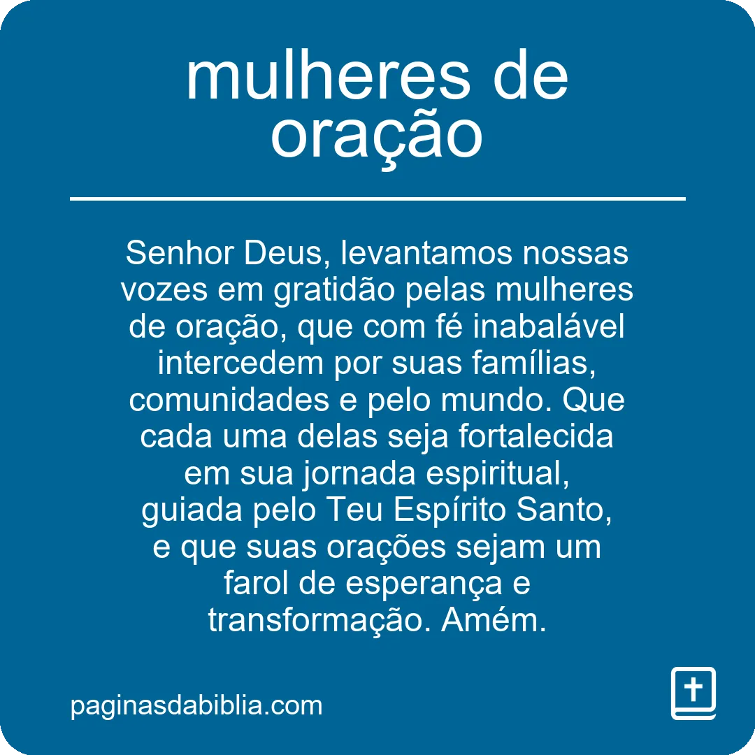 mulheres de oração