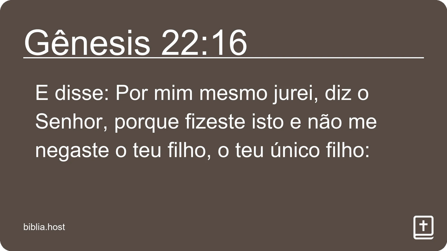 Gênesis 22:16