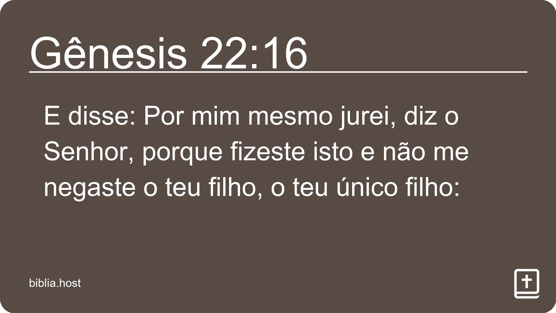 Gênesis 22:16