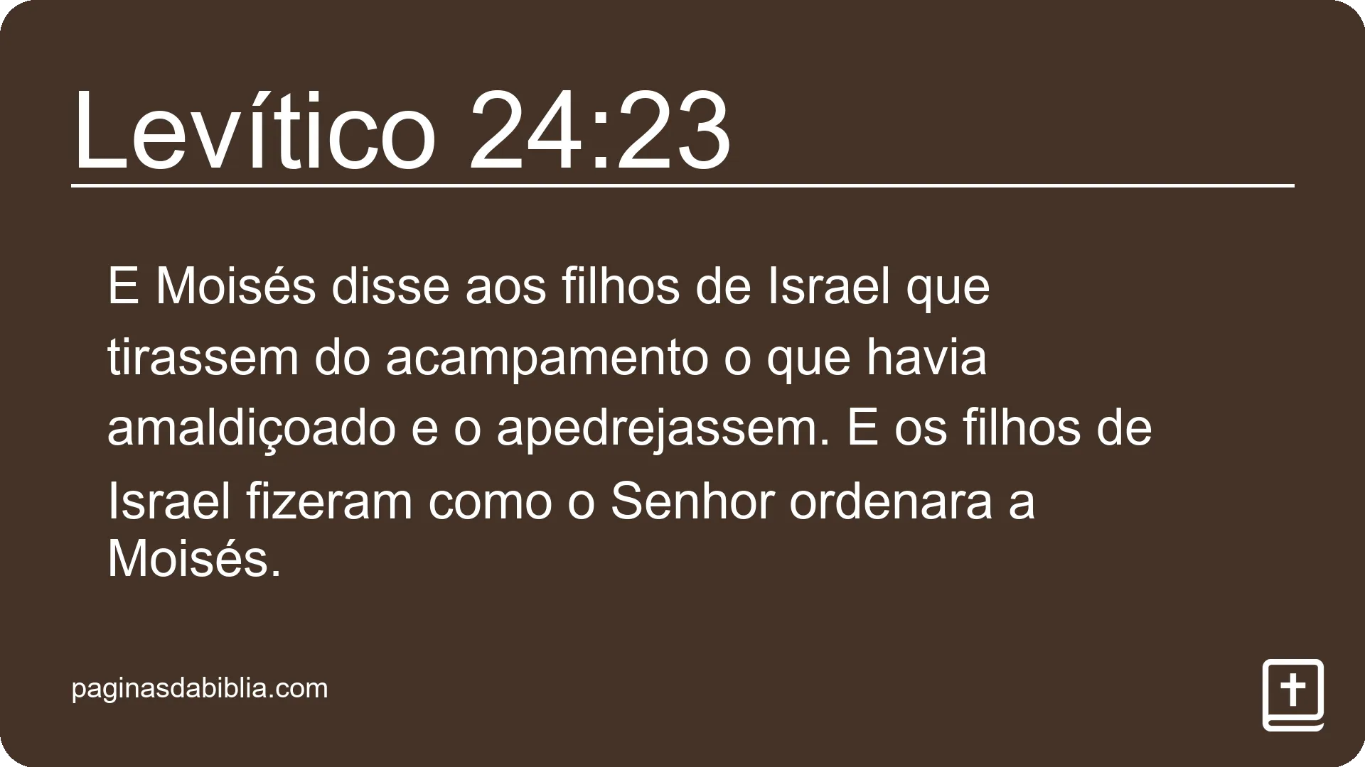 Levítico 24:23