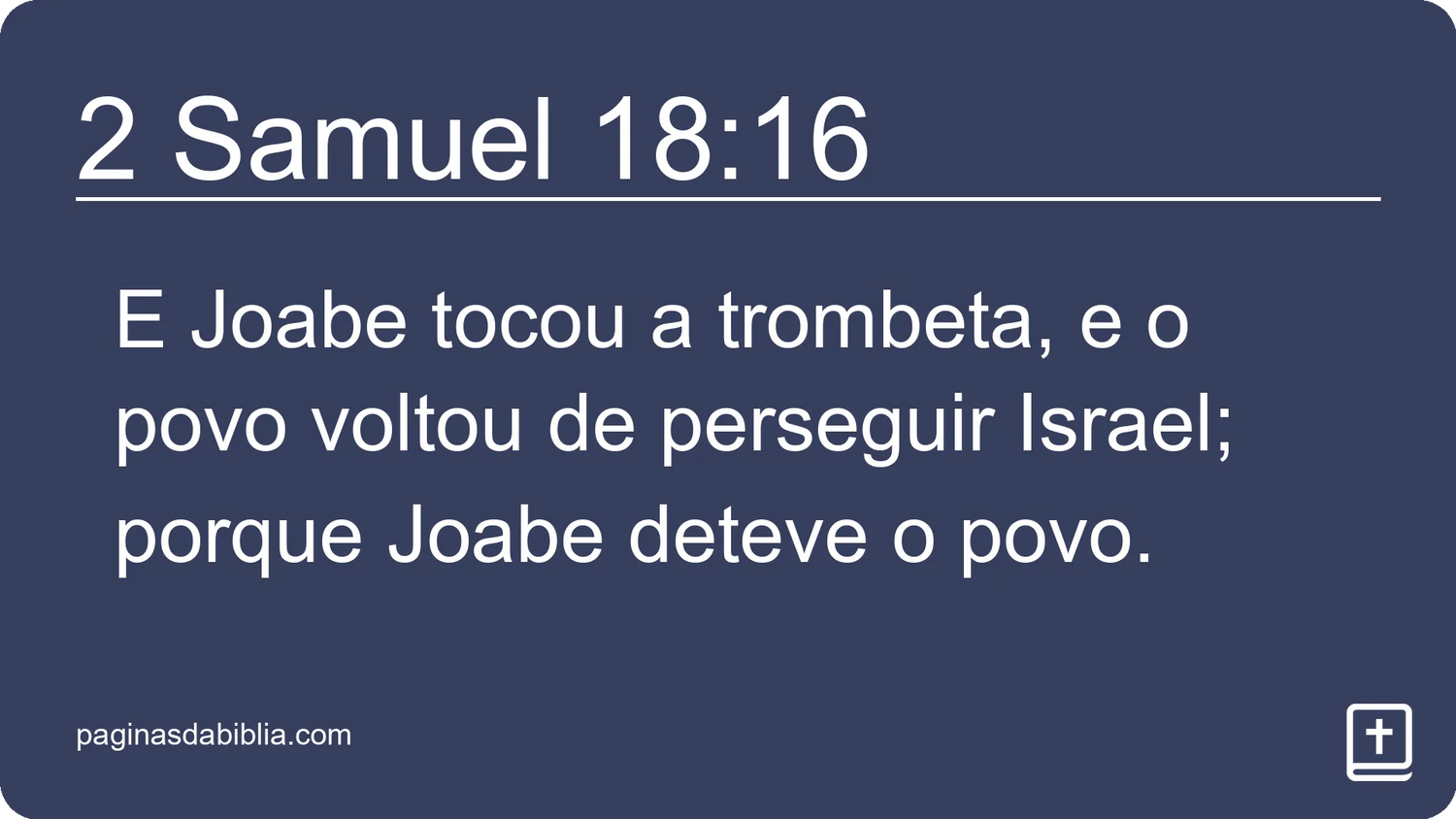 2 Samuel 18:16