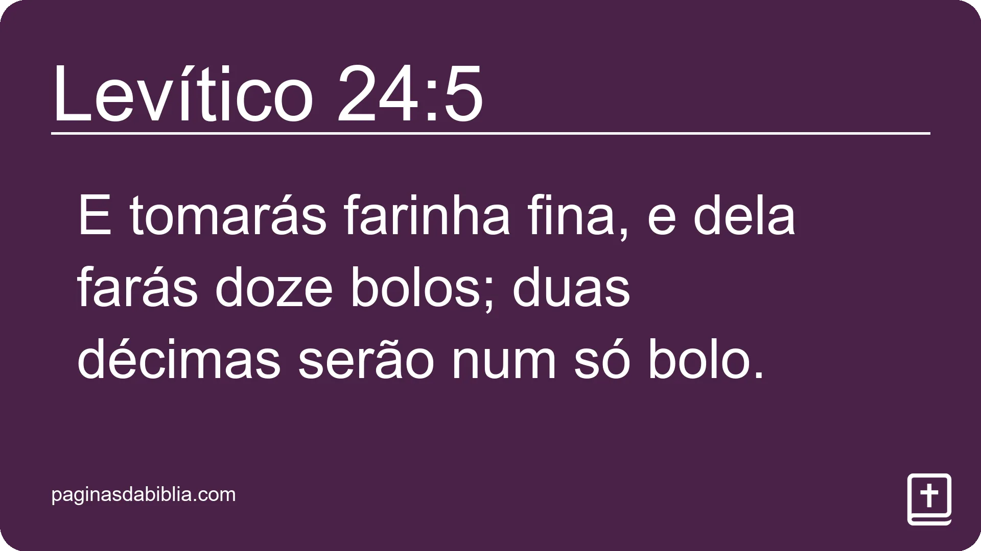 Levítico 24:5