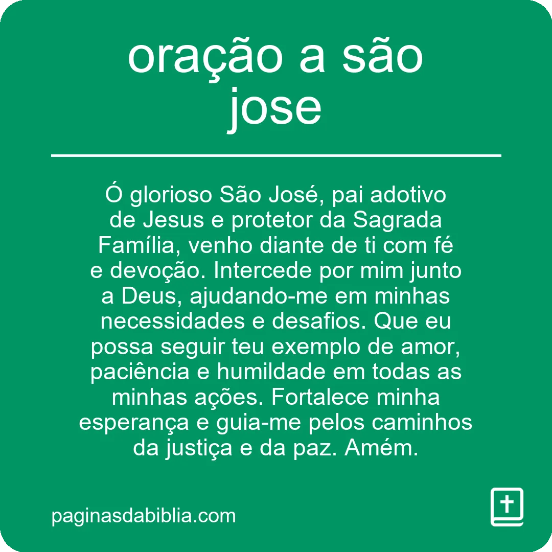 oração a são jose