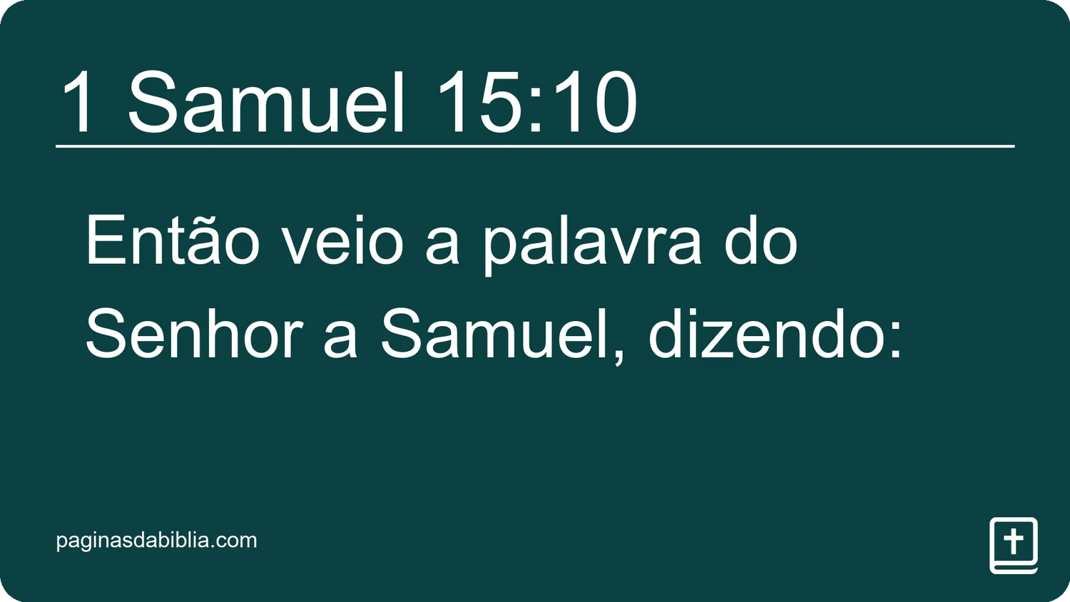 1 Samuel 15:10