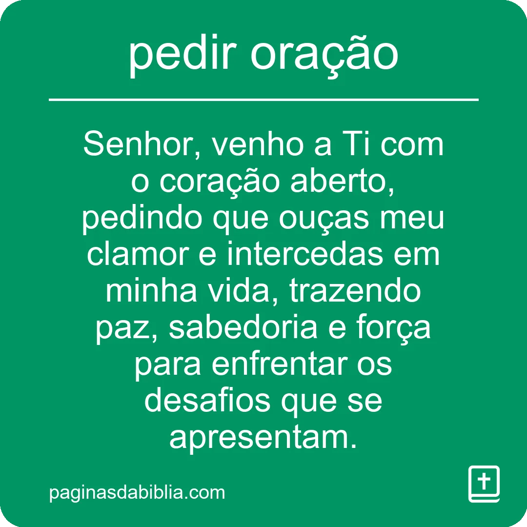 pedir oração