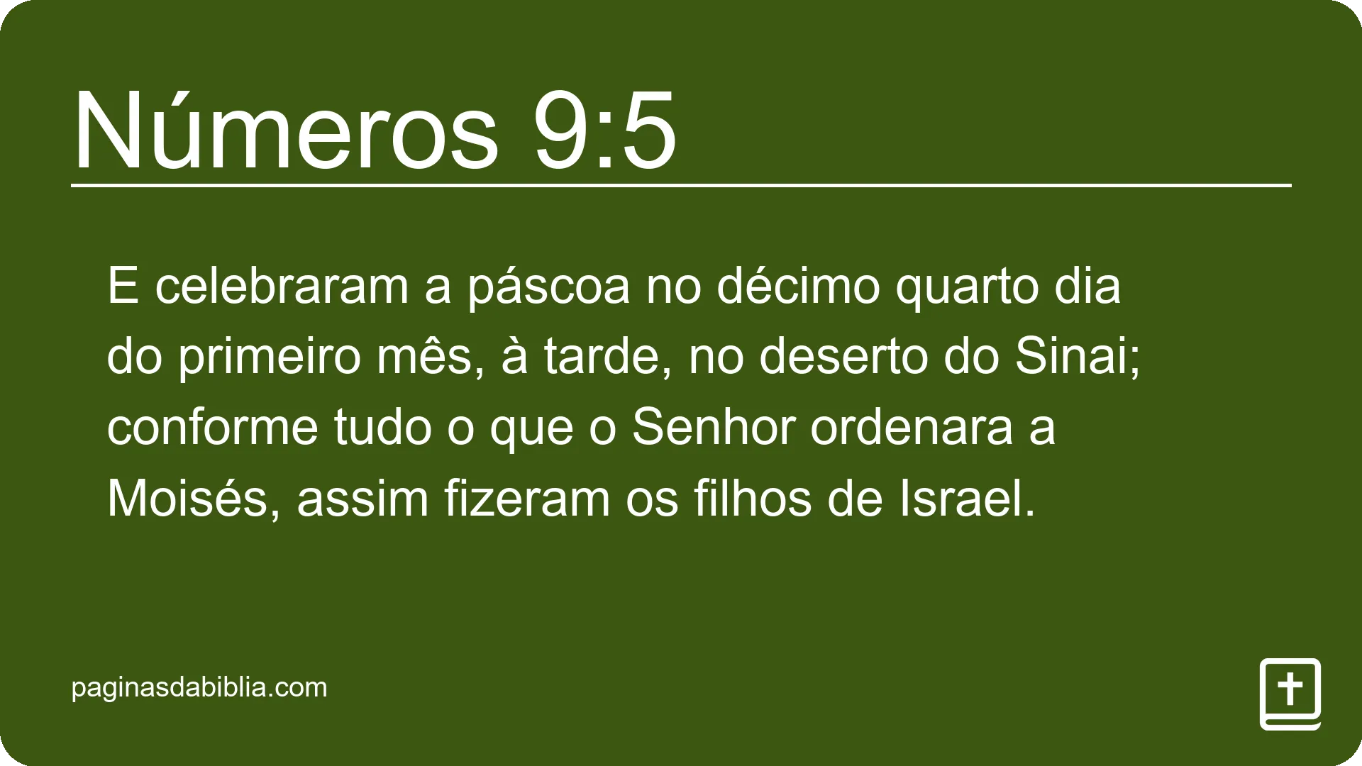 Números 9:5