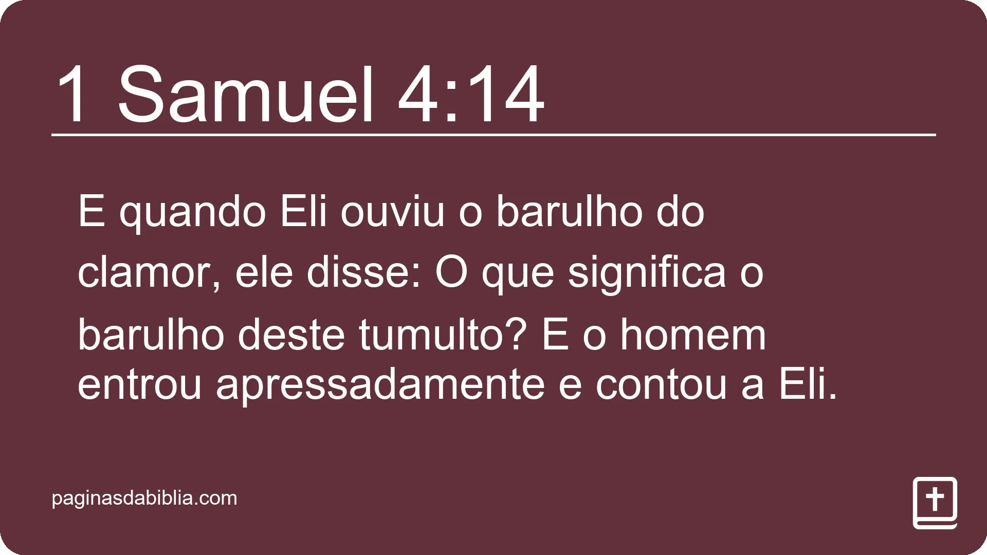 1 Samuel 4:14