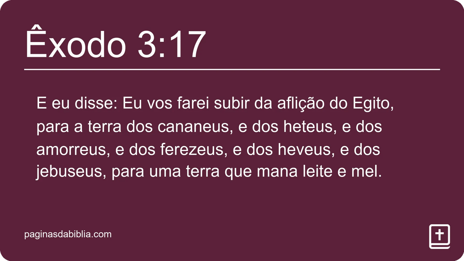 Êxodo 3:17