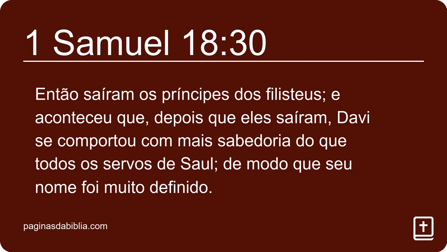 1 Samuel 18:30