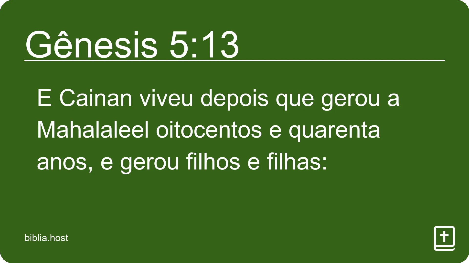 Gênesis 5:13