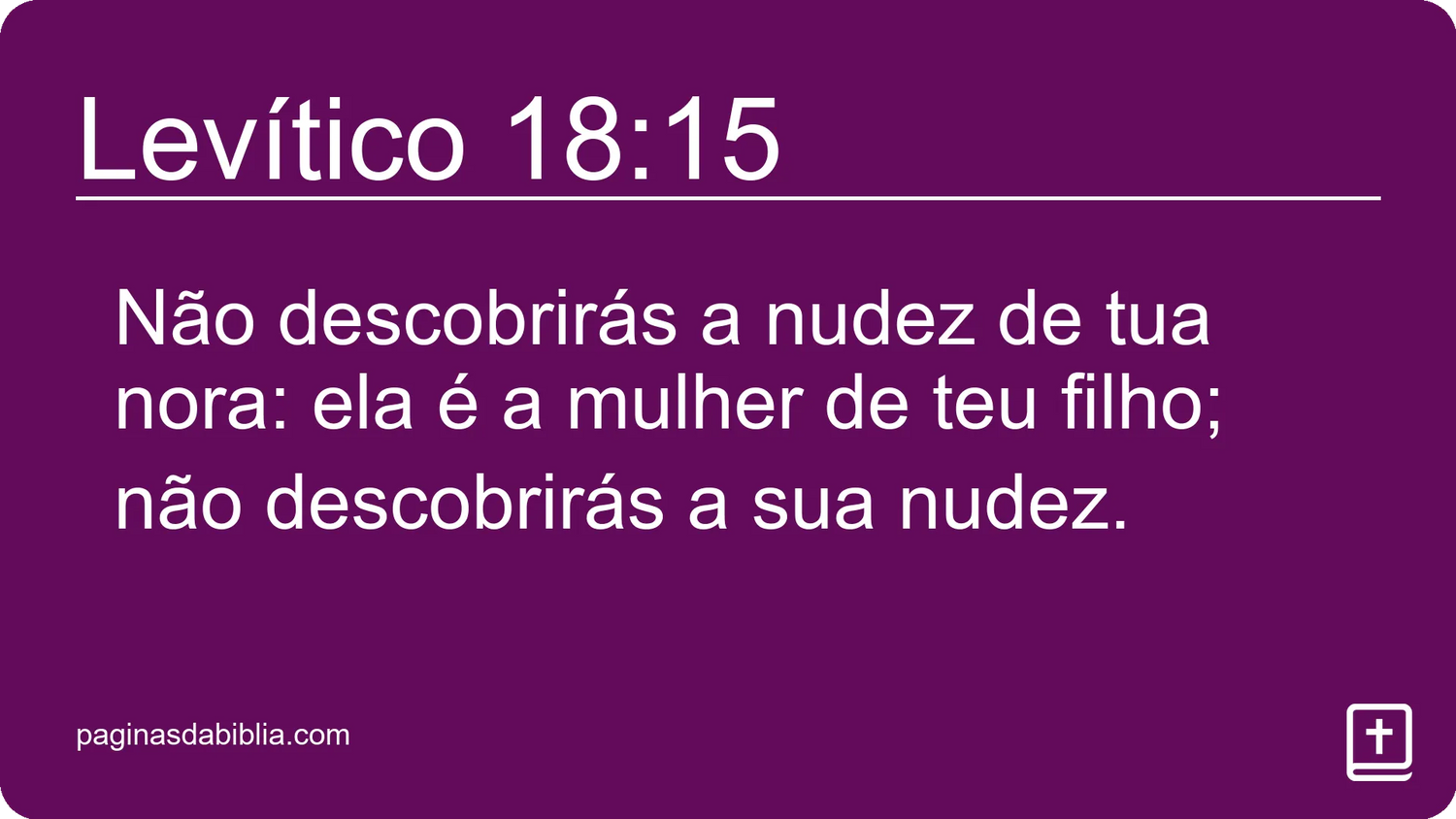 Levítico 18:15