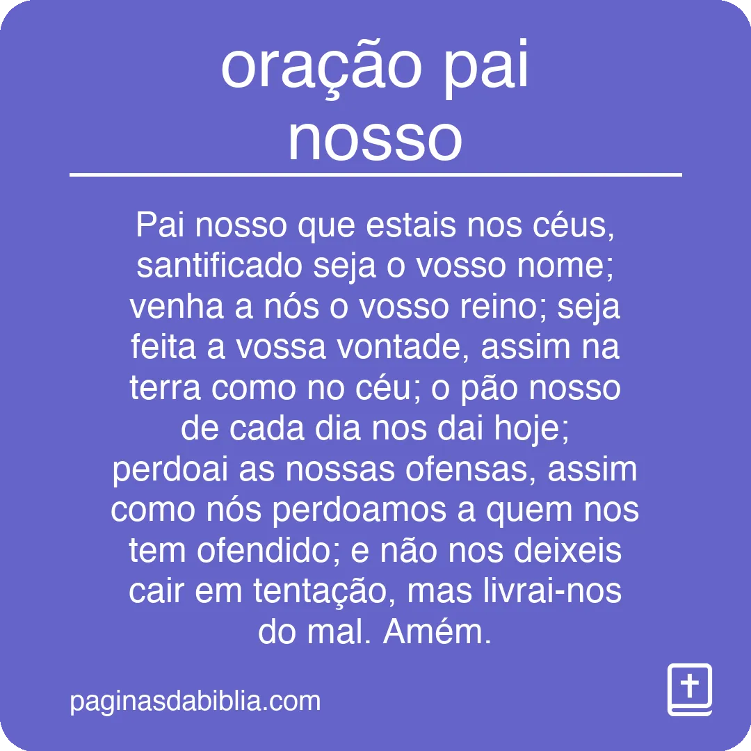 oração pai nosso