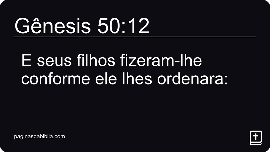 Gênesis 50:12