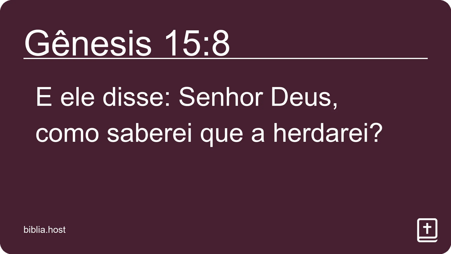 Gênesis 15:8