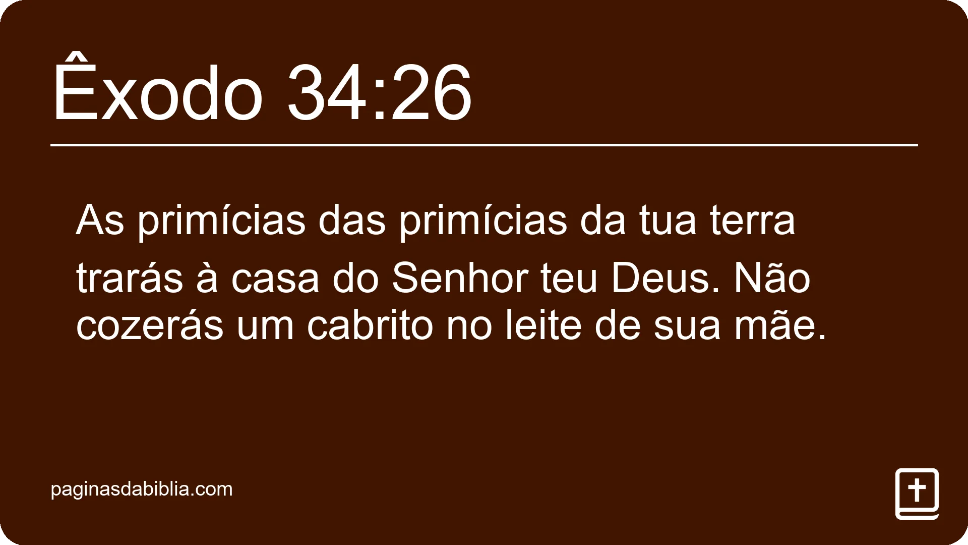 Êxodo 34:26