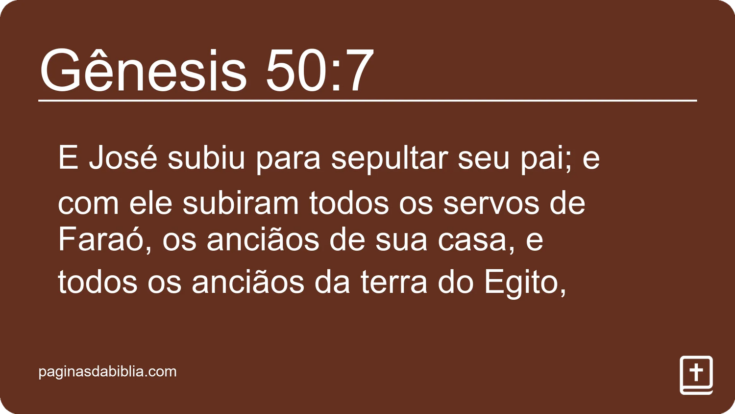 Gênesis 50:7