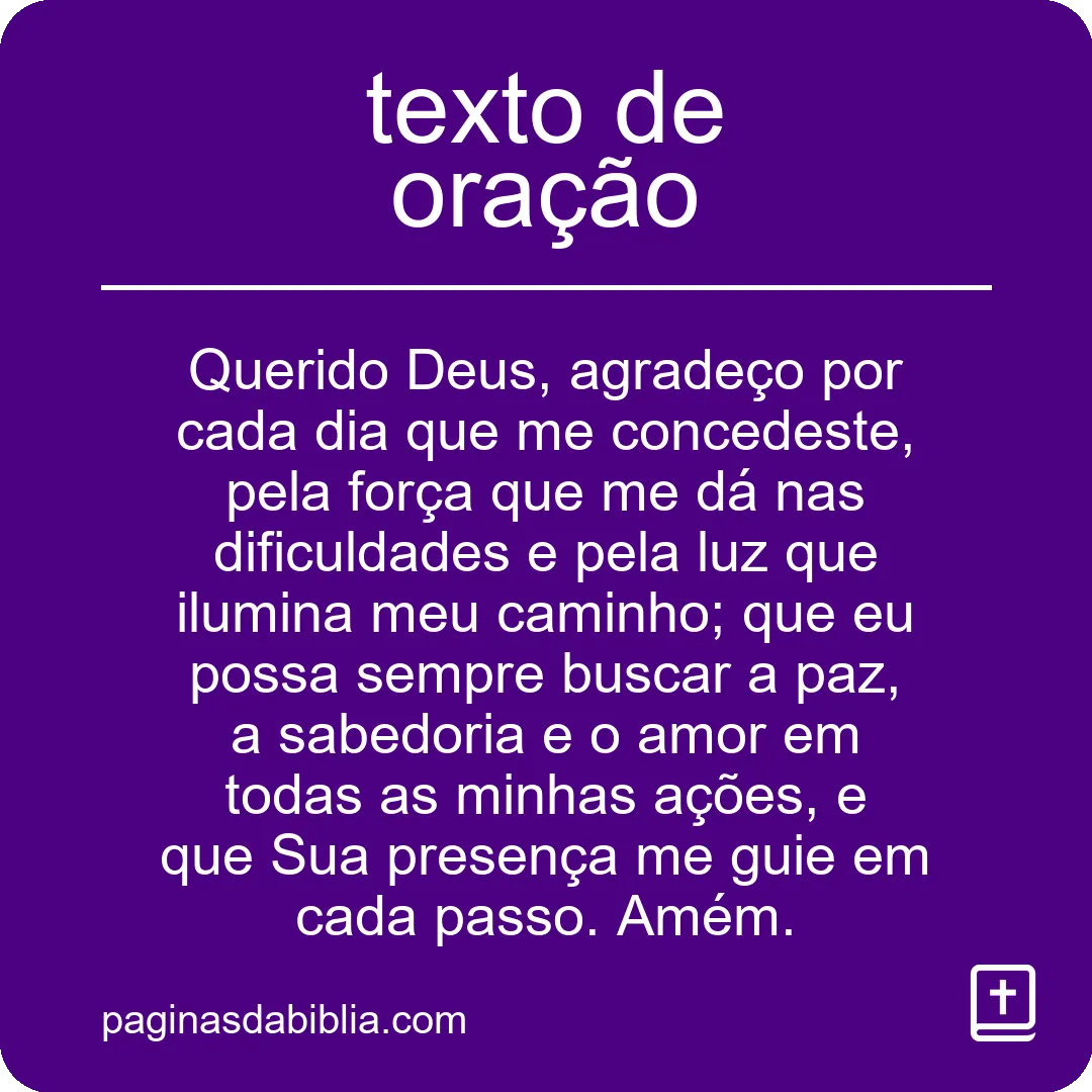 texto de oração