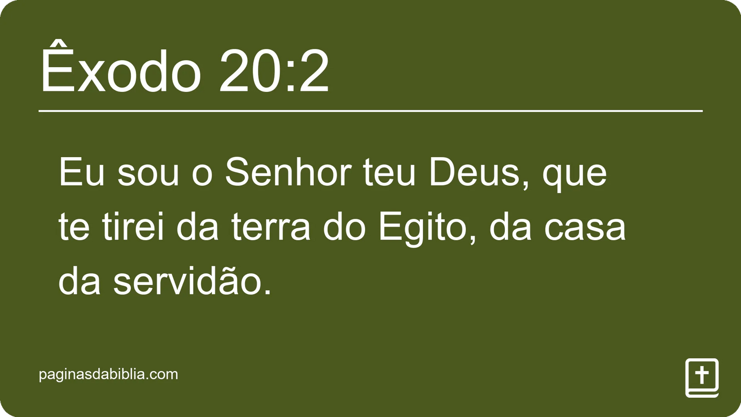 Êxodo 20:2