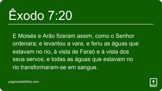 Êxodo 7:20