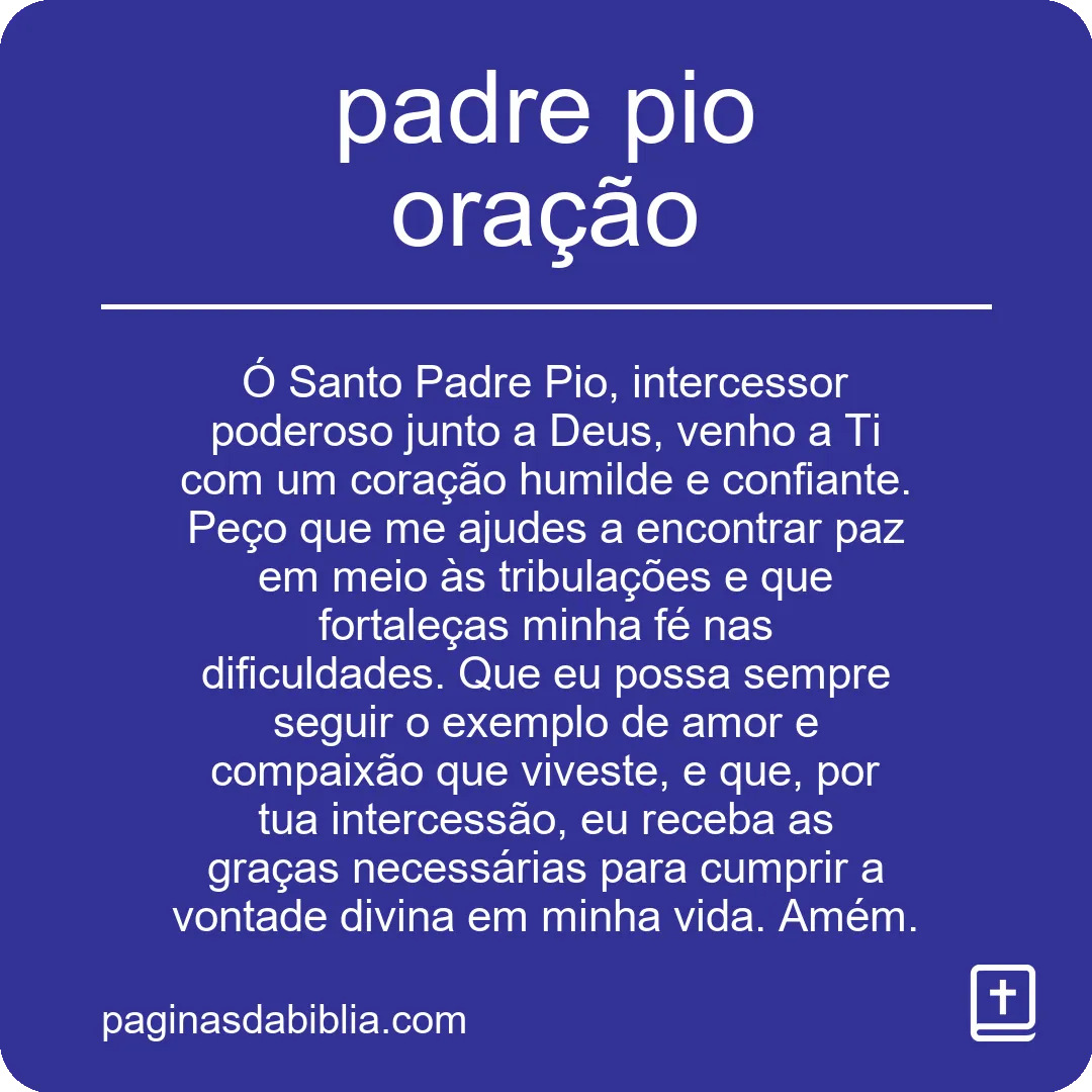 padre pio oração